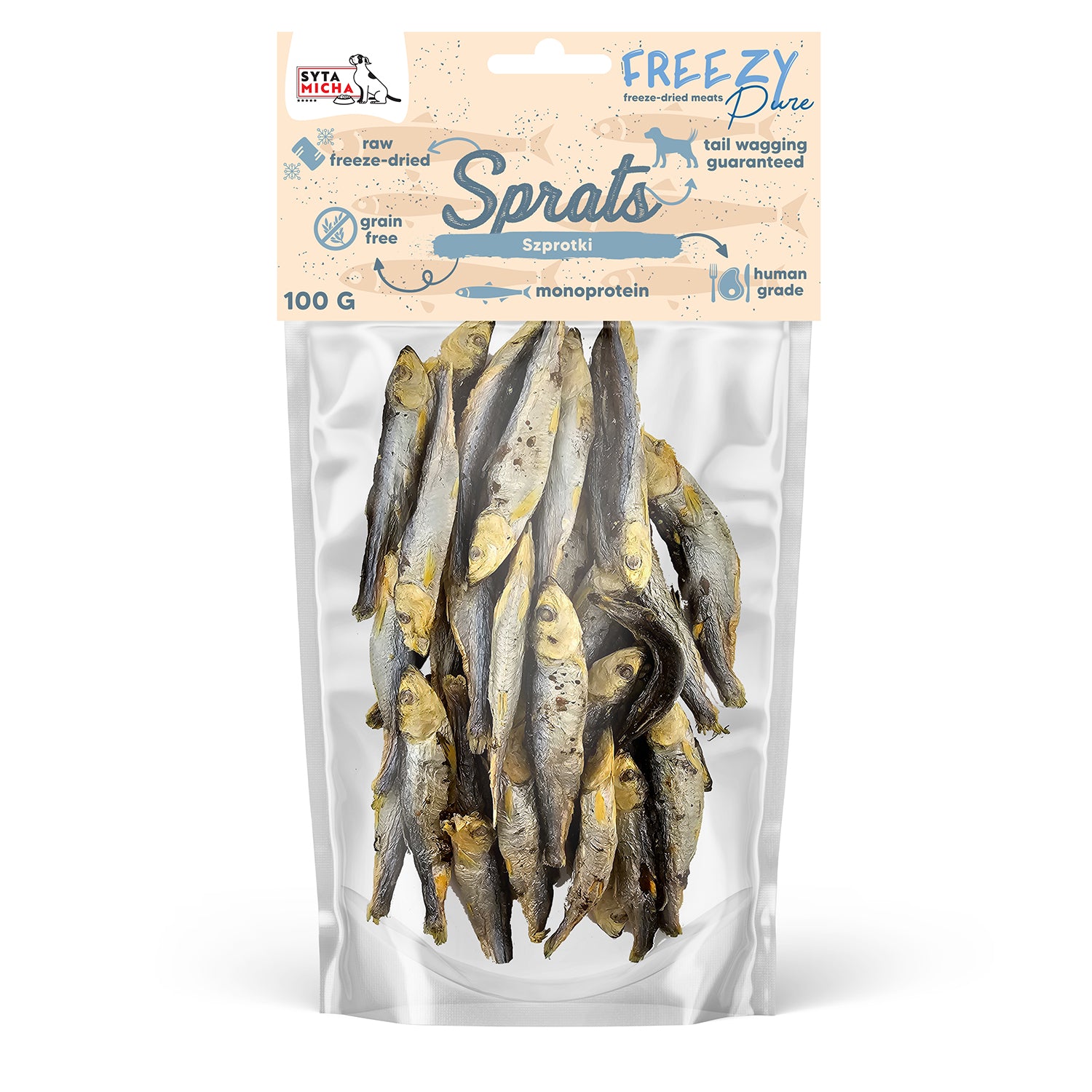 100% pesce azzurro liofilizzato per cani 100g FREEZY Pure