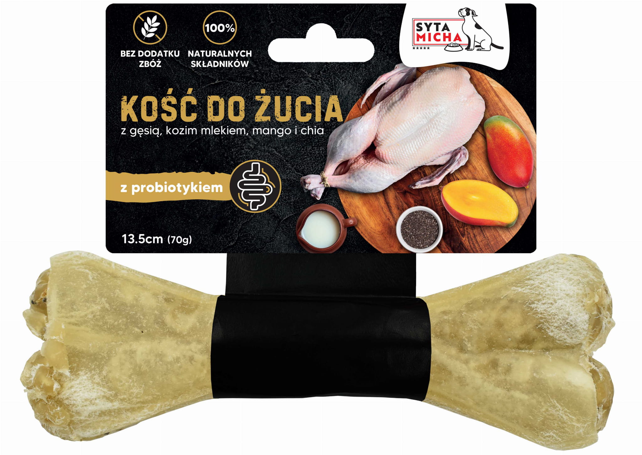 Osso da masticare per cani con probiotico 13,5 cm