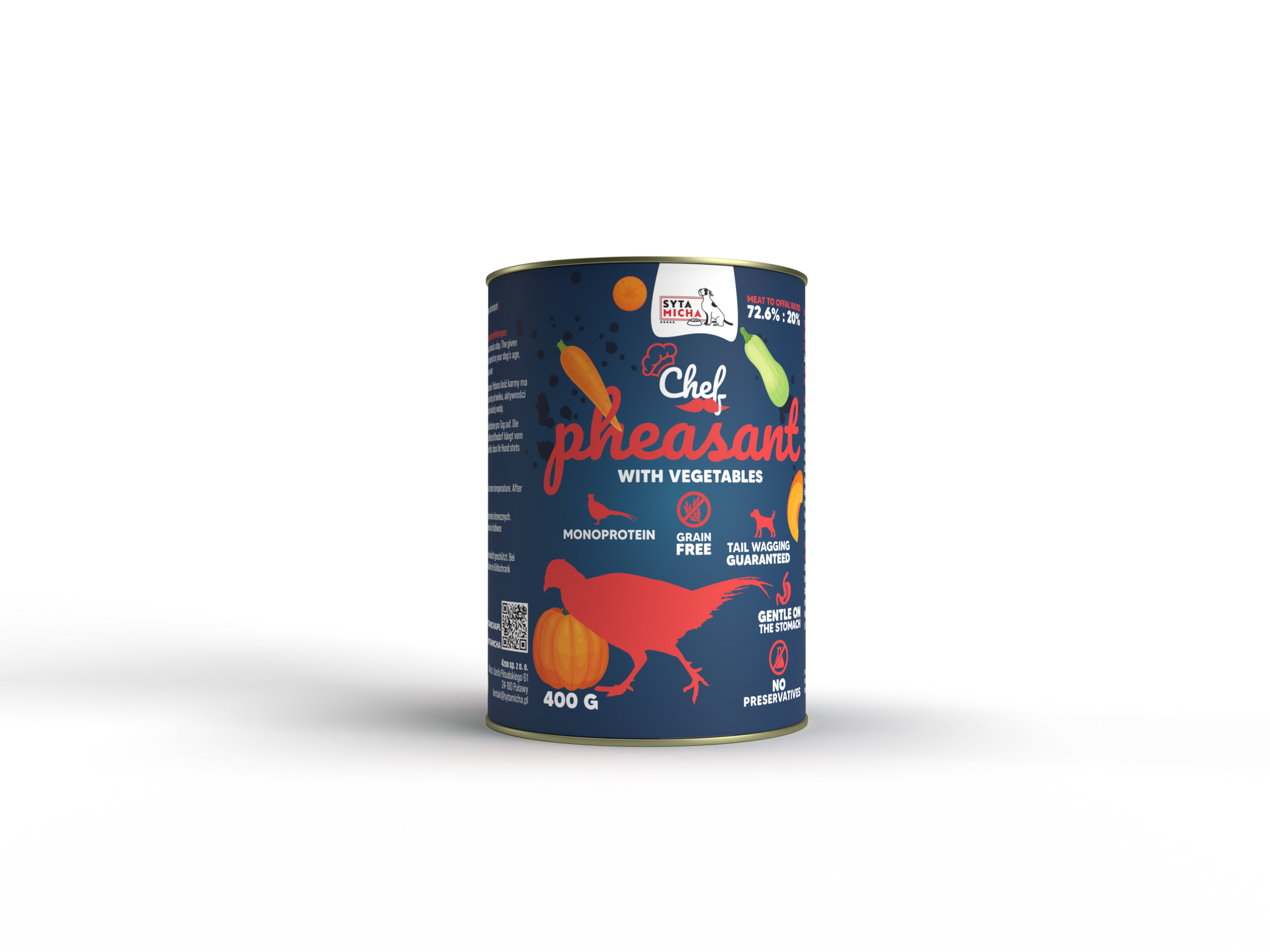 Mokra karma per cani Bażant con verdure 400g