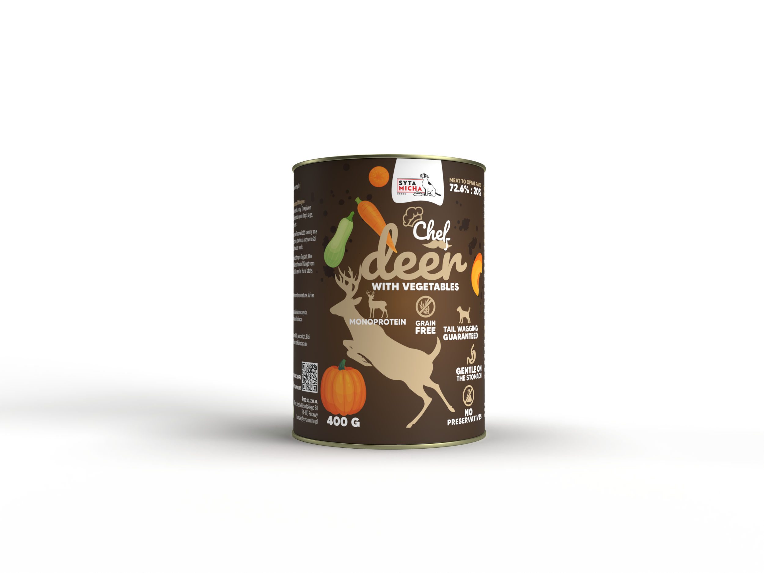 Mokra karma per cani Jeleń con verdure 400g