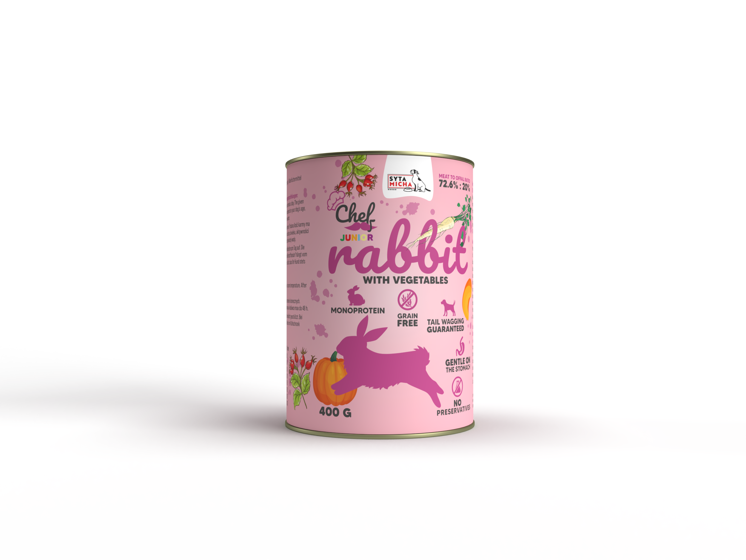 Mokra karma per cani Królik con verdure JUNIOR 400g