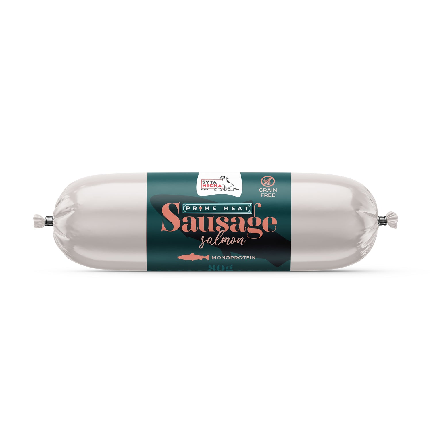 Prime Meat Kiełbaska training con salmone 80g