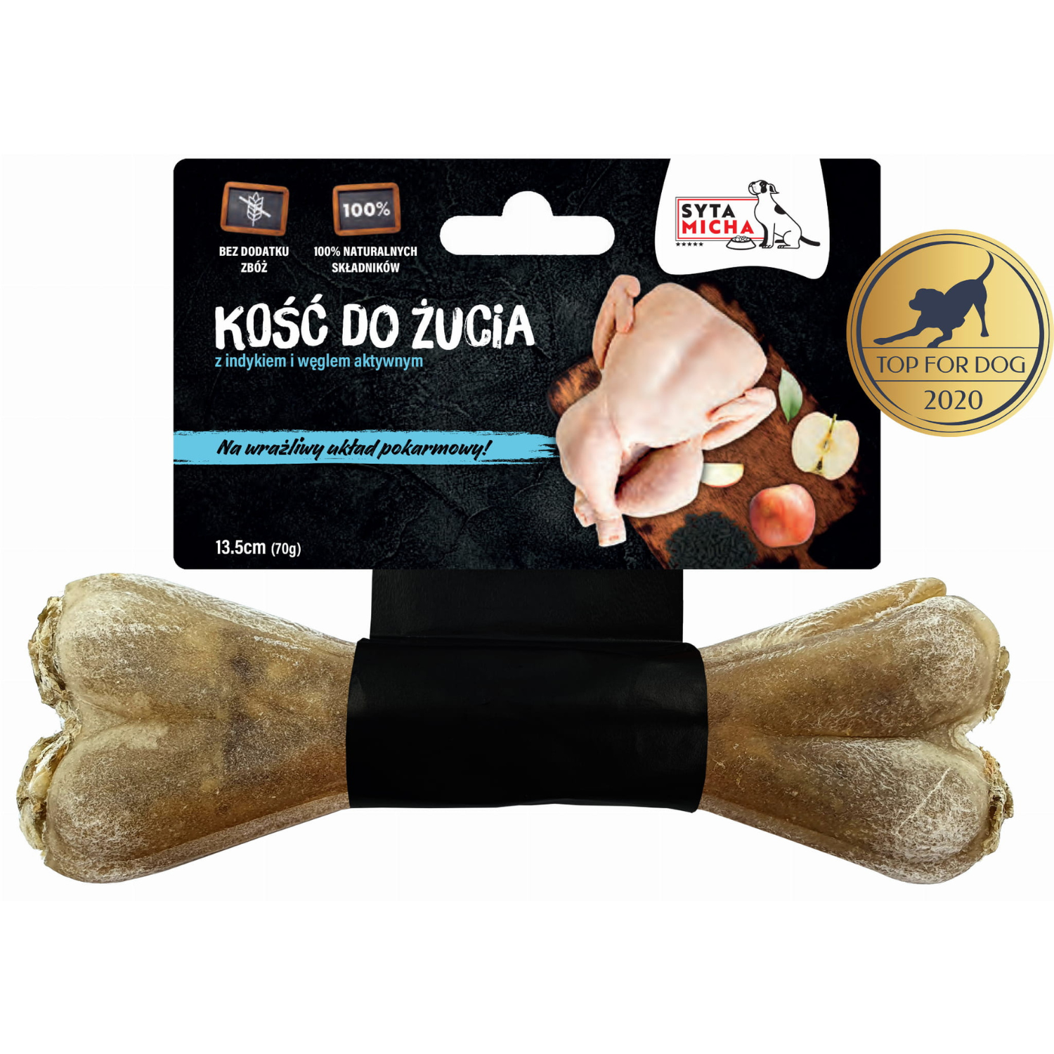 Kość do żucia dla psa na delikatny układ pokarmowy 13.5 cm