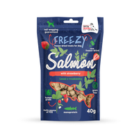 Snack liofilizzati per cani Salmone con fragola FREEZY 40g