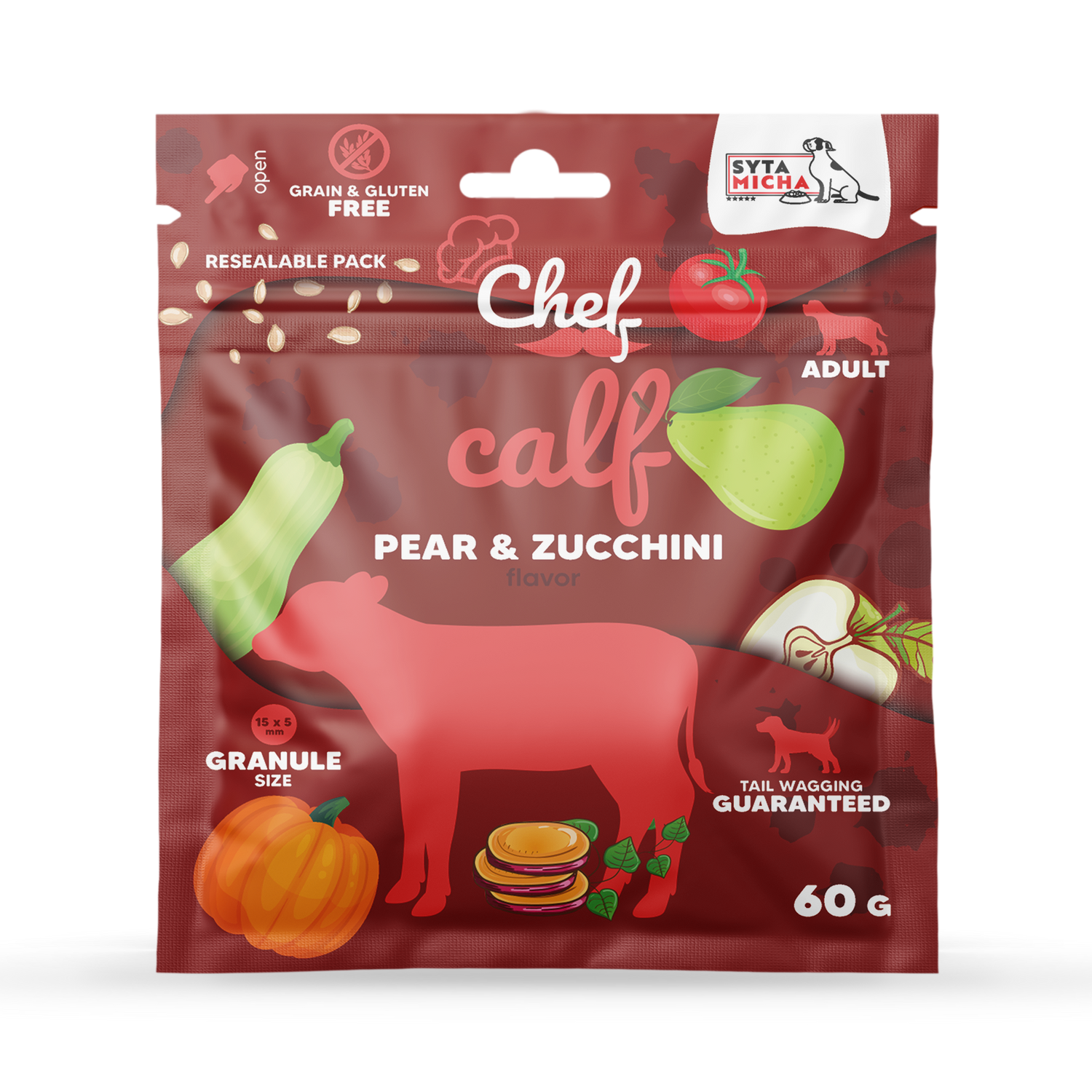 MINTA Száraz kutyatáp Borjúhús, körte és cukkini 60g