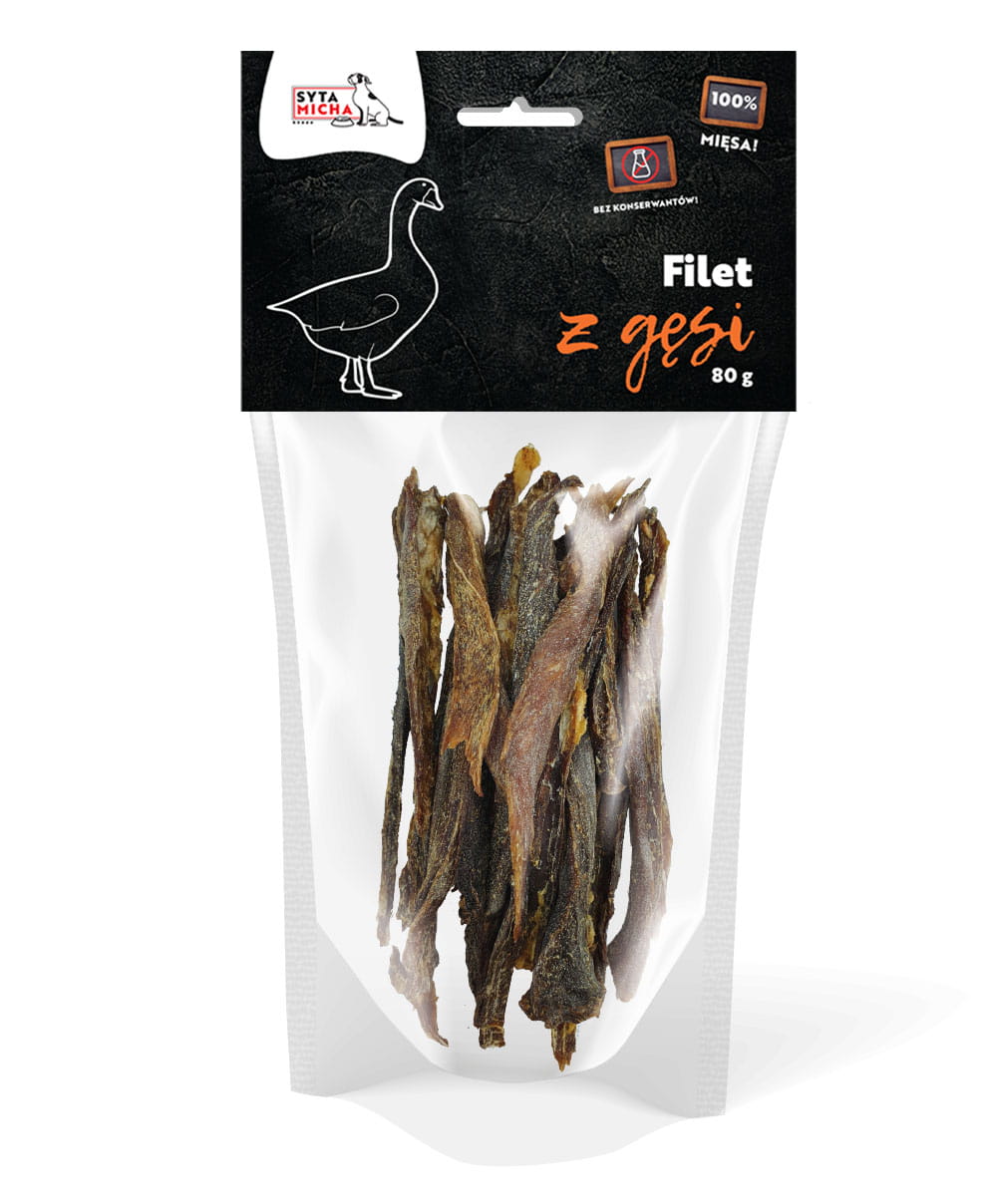 Filetti di oca essiccati per cani 80g