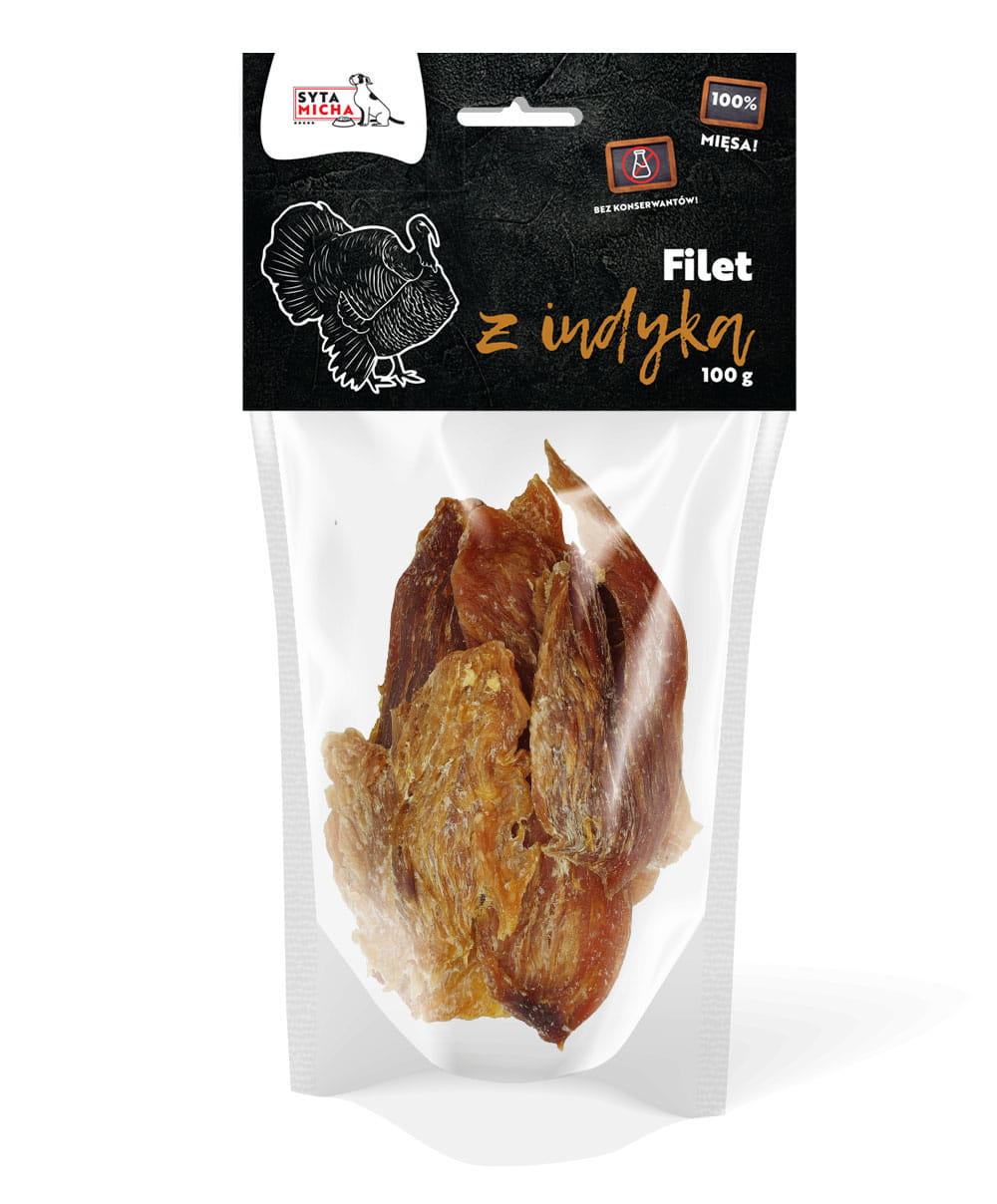 Suszone filety di tacchino per cani 100g