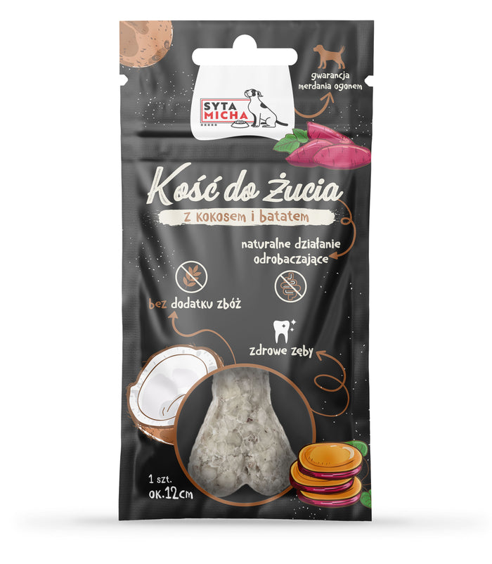 Osso da masticare per cani Cocco con patata dolce 12cm