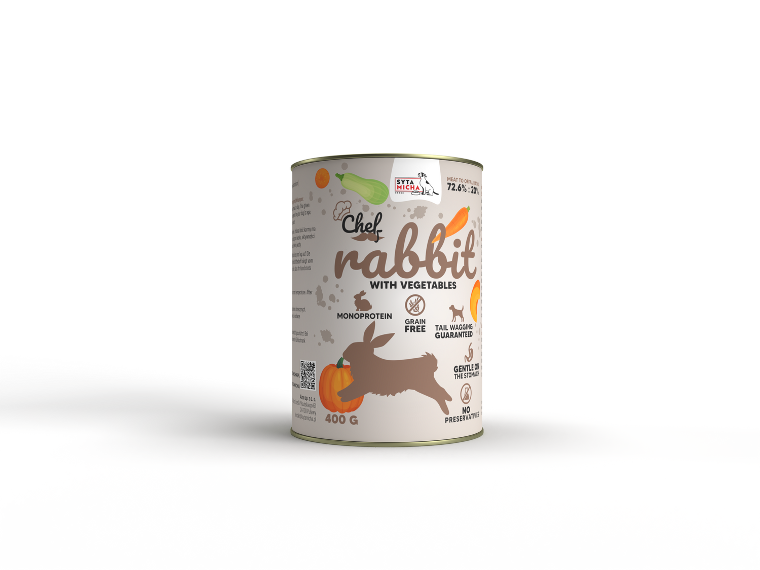 Nedves kutyaeledel nyúl zöldségekkel 400g