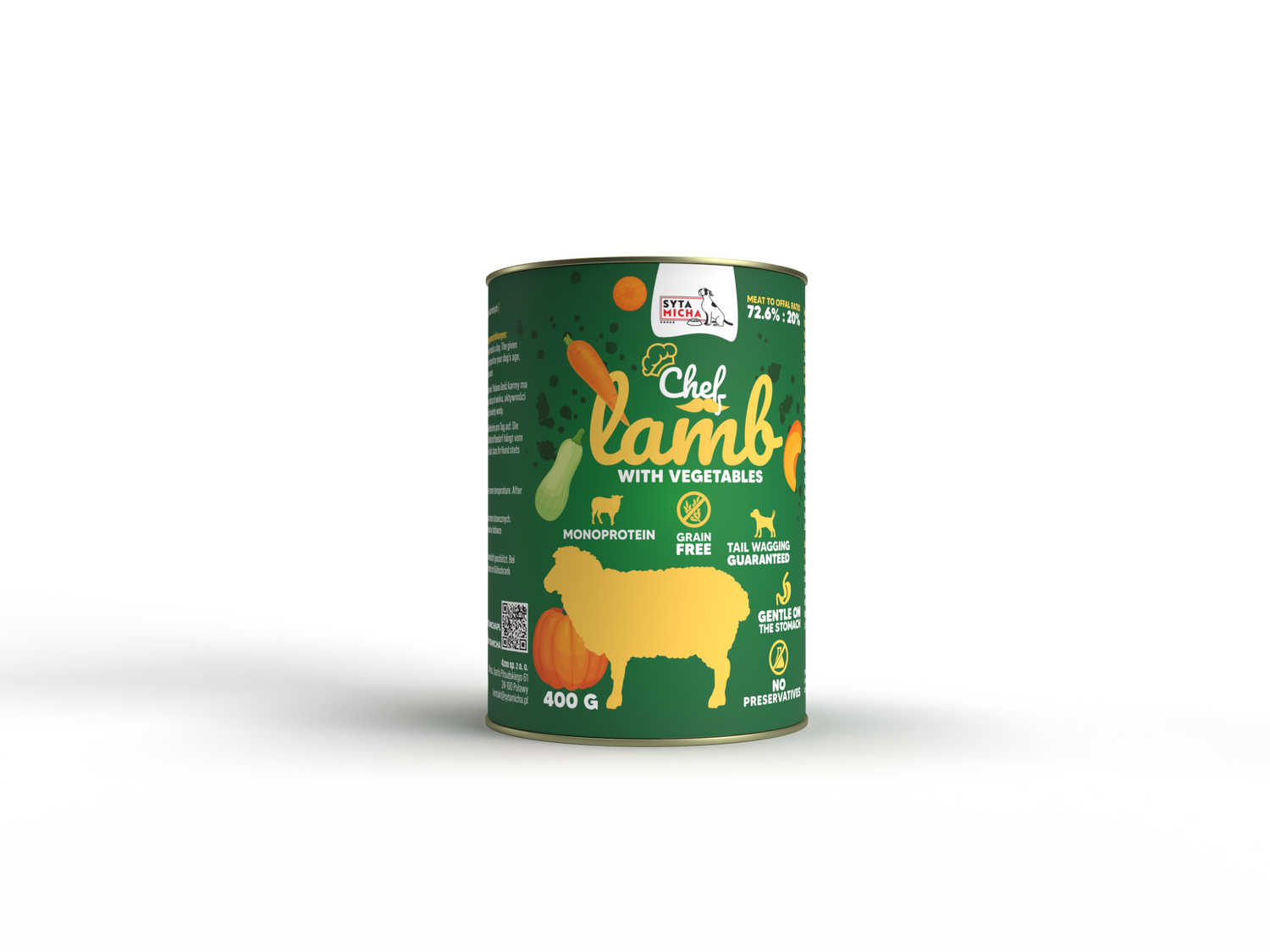 Nedves kutyaeledel bárányhússal és zöldségekkel 400g