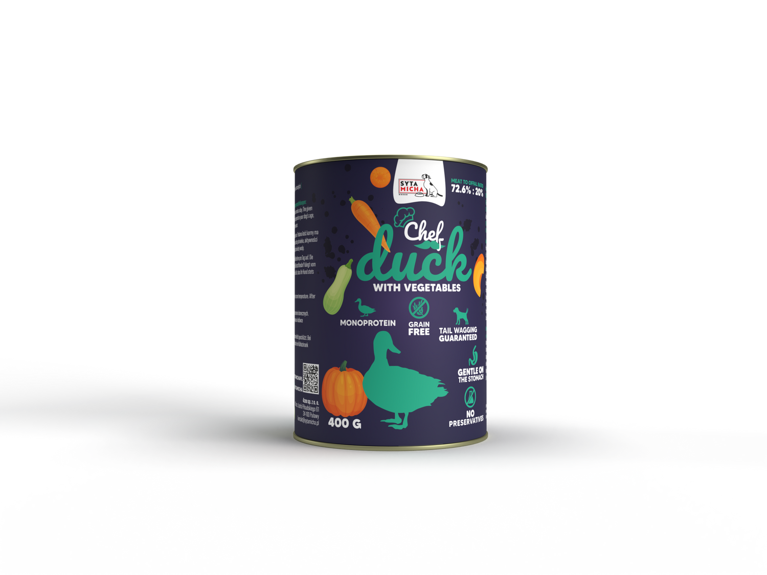 Nedves kutyaeledel kacsa zöldségekkel 400g