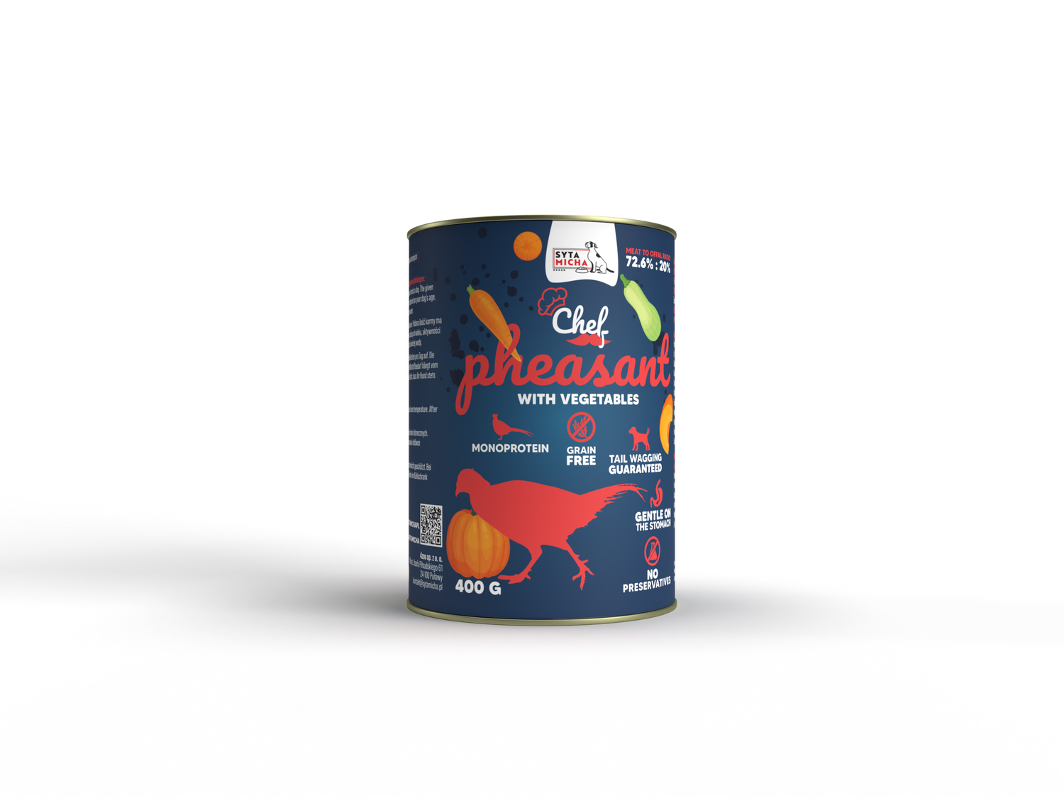 Nedves kutyaeledel fácánhússal és zöldségekkel 400g