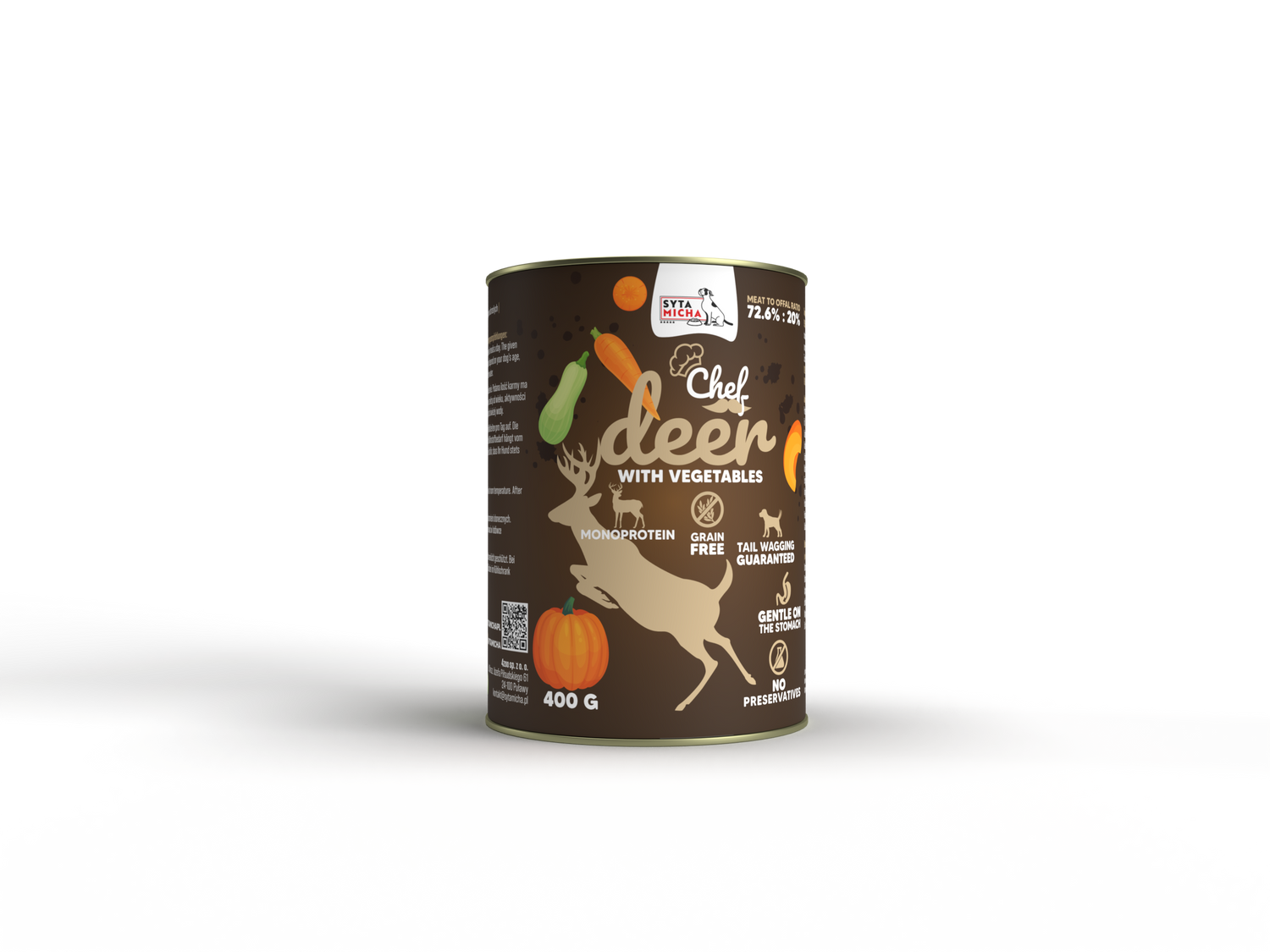 Nedves kutyaeledel Szarvas zöldségekkel 400g