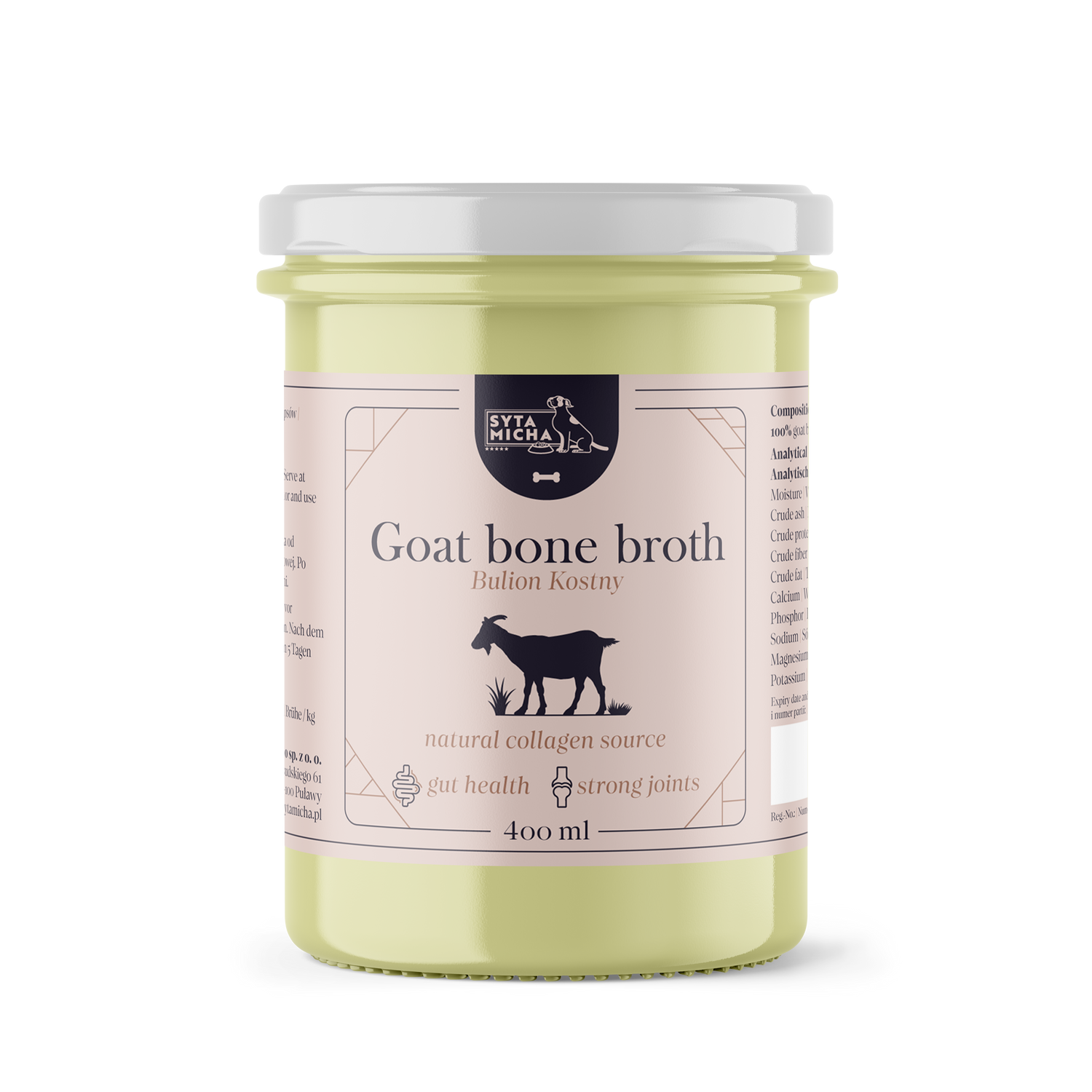 Syta Micha Bulion z kości kozy dla psa 400ml