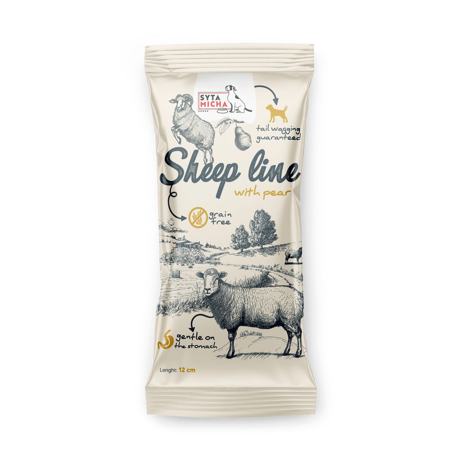 Syta Micha Sheep Line Osso da masticare Pecora con pera 12cm